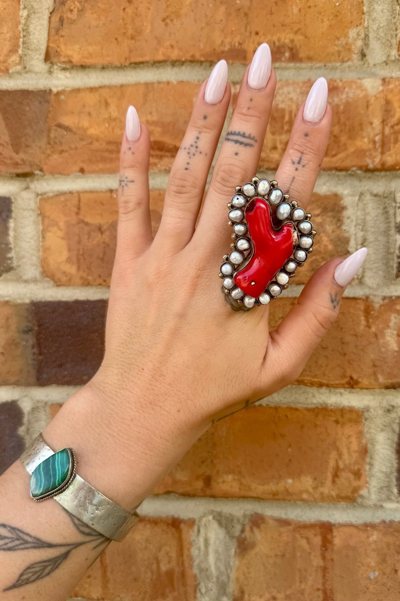 Coral in Reds Statement Ring - ivyandlavyboutique UJDInc