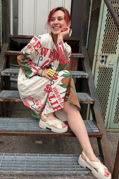 Corn Long Sleeve Dress - ivyandlavyboutique Kathmandu Imports