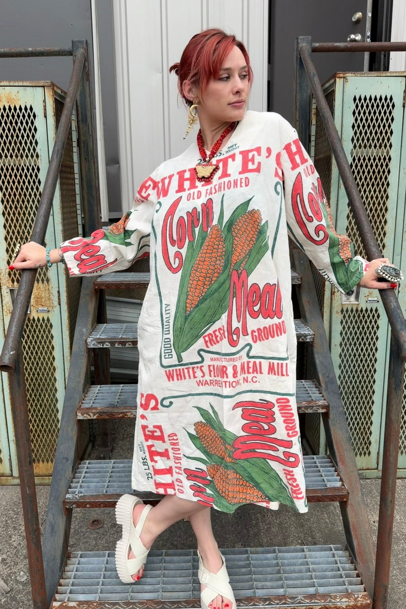 Corn Long Sleeve Dress - ivyandlavyboutique Kathmandu Imports