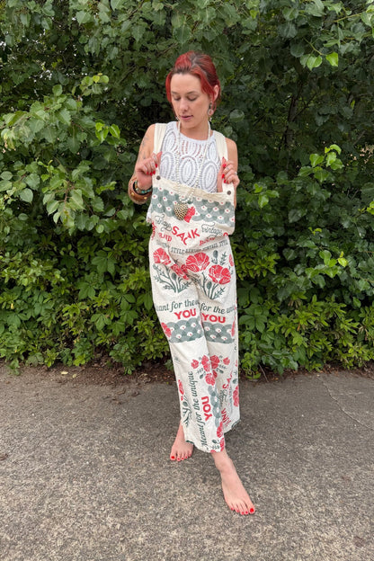Cotton Jumpsuit in Roses - ivyandlavyboutique Kathmandu Imports