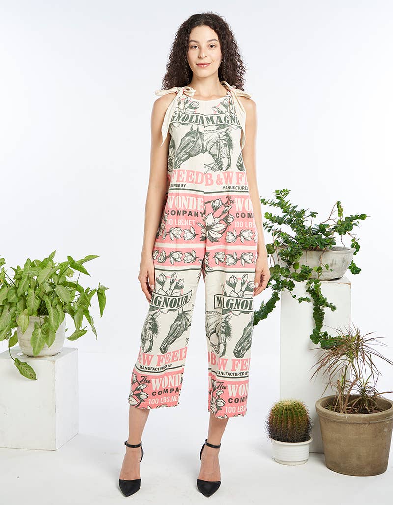 Cotton Jumpsuit: PUNICA / HORSE / ACE / CHERRY - ivyandlavyboutique Kathmandu Imports