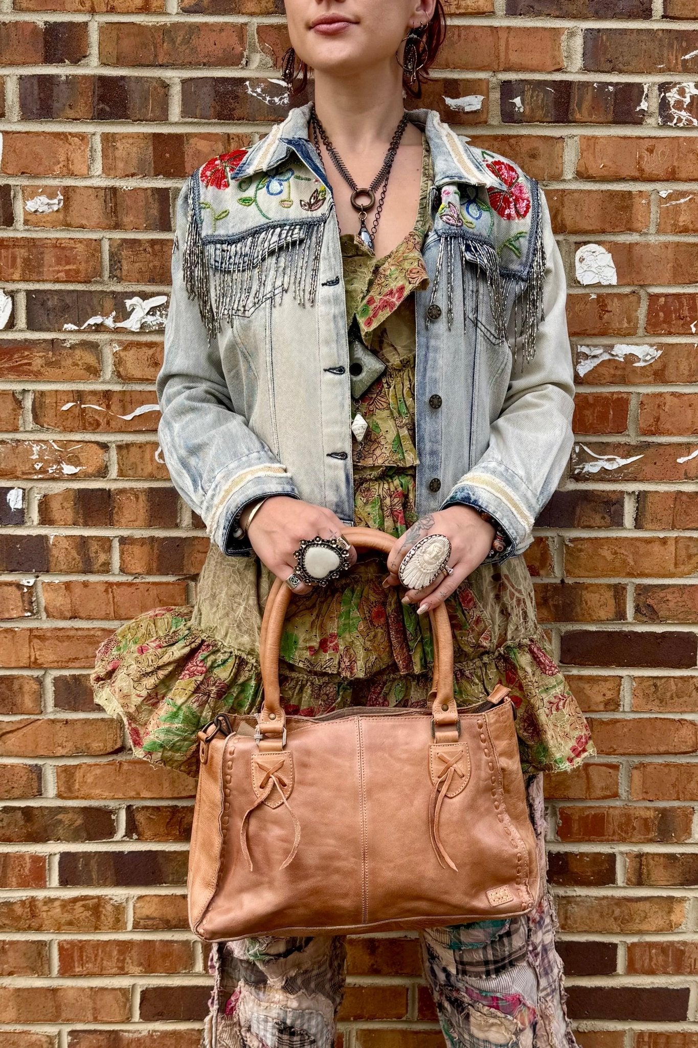 Country Queen Embellished Denim Jacket - ivyandlavyboutique Aratta
