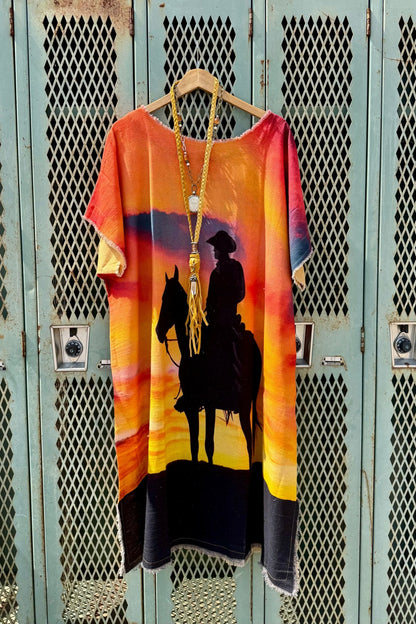 Cowboy Sunset Full Tunic - ivyandlavyboutique LeParisPetit by I Love Linen