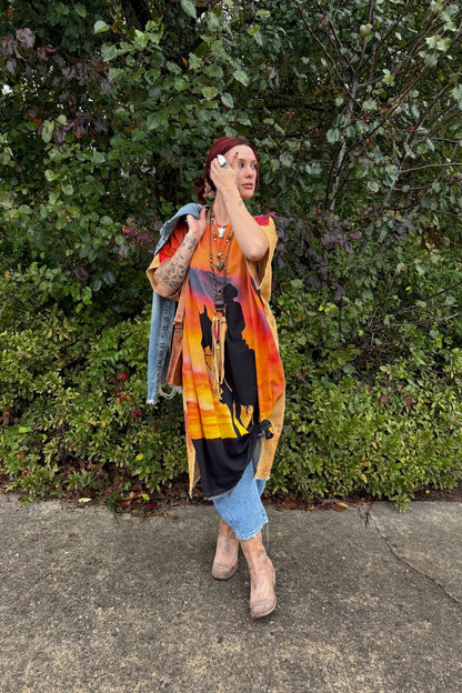 Cowboy Sunset Full Tunic - ivyandlavyboutique LeParisPetit by I Love Linen