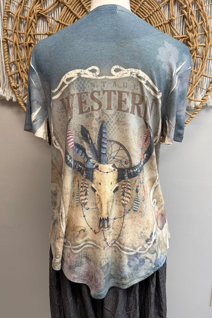 Cowgirl Vibes Short Sleeve Top - ivyandlavyboutique Origami Apparel ~ Lace and Crochet inspired