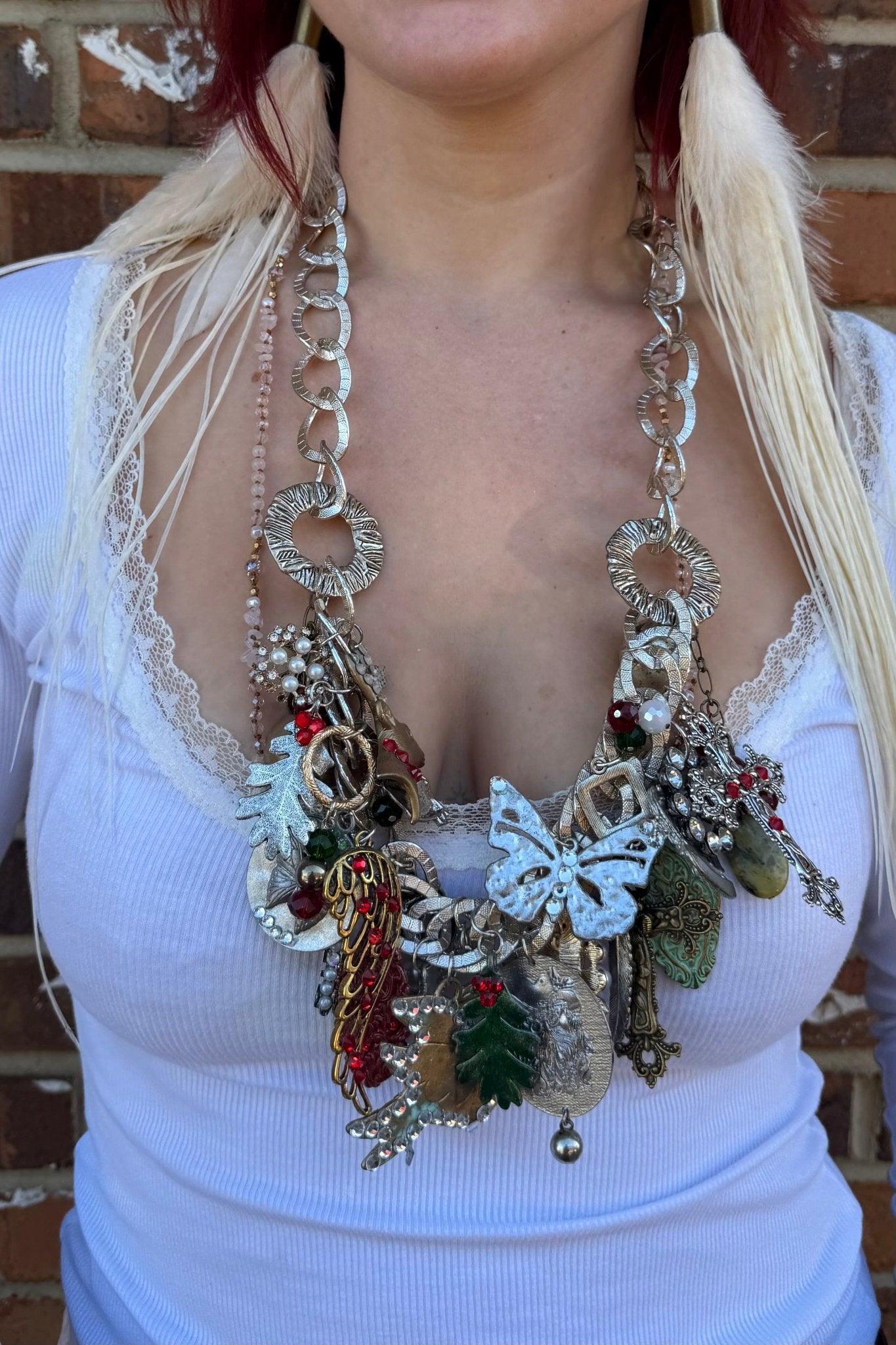 Crazy Festive Chunky Necklace - ivyandlavyboutique ivyandlavyboutique
