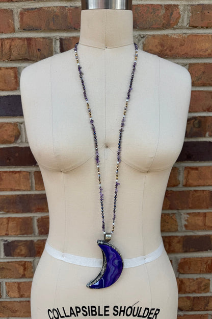Crescent Night Necklace - ivyandlavyboutique ivyandlavyboutique