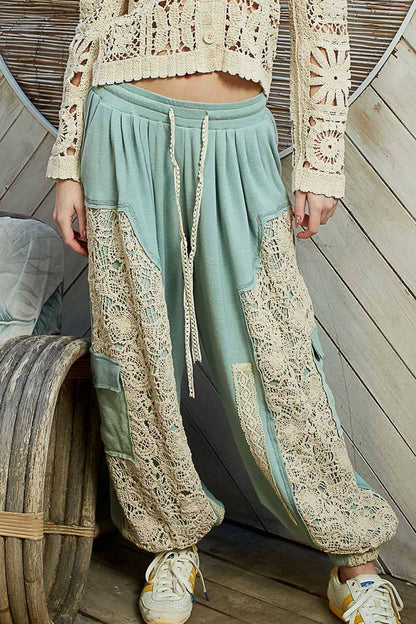 Crochet mix solid pattern thermal knitted bottom - ivyandlavyboutique Pol Clothing