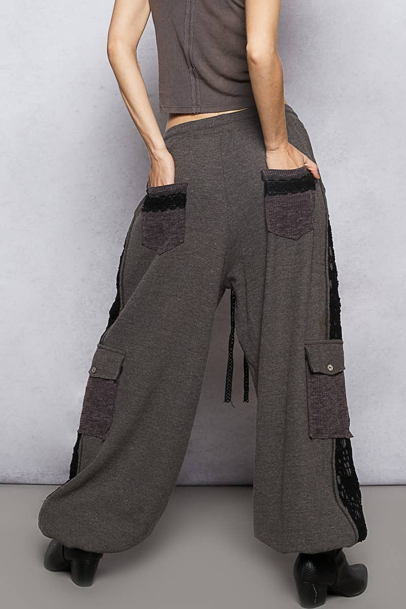 Crochet mix solid pattern thermal knitted bottom - ivyandlavyboutique Pol Clothing