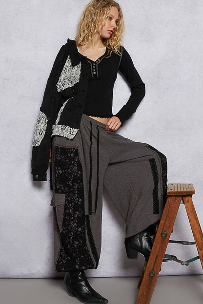 Crochet mix solid pattern thermal knitted bottom - ivyandlavyboutique Pol Clothing