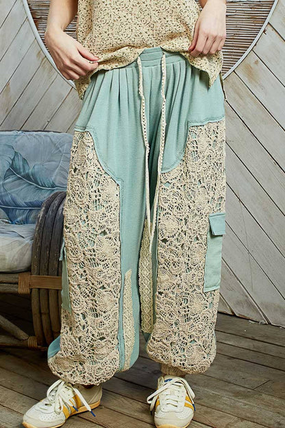 Crochet mix solid pattern thermal knitted bottom - ivyandlavyboutique Pol Clothing