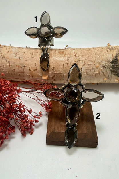Cross in Brown Ring - ivyandlavyboutique ivyandlavyboutique