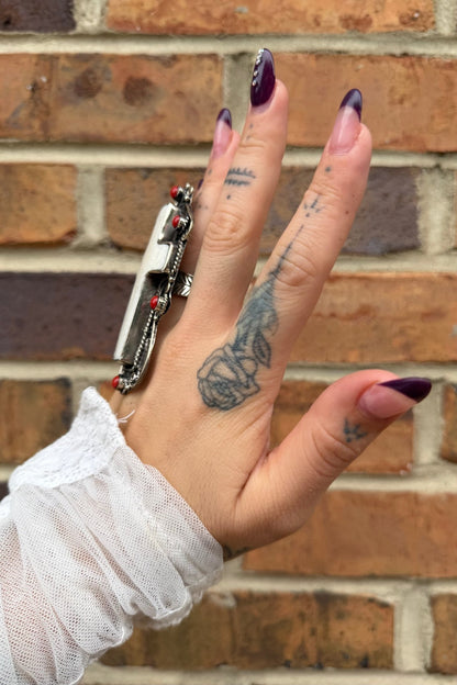 Cross Statement with Reds Ring - ivyandlavyboutique ivyandlavyboutique