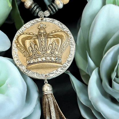 Crown Me Tassel Necklace - ivyandlavyboutique A Rare Bird Shop