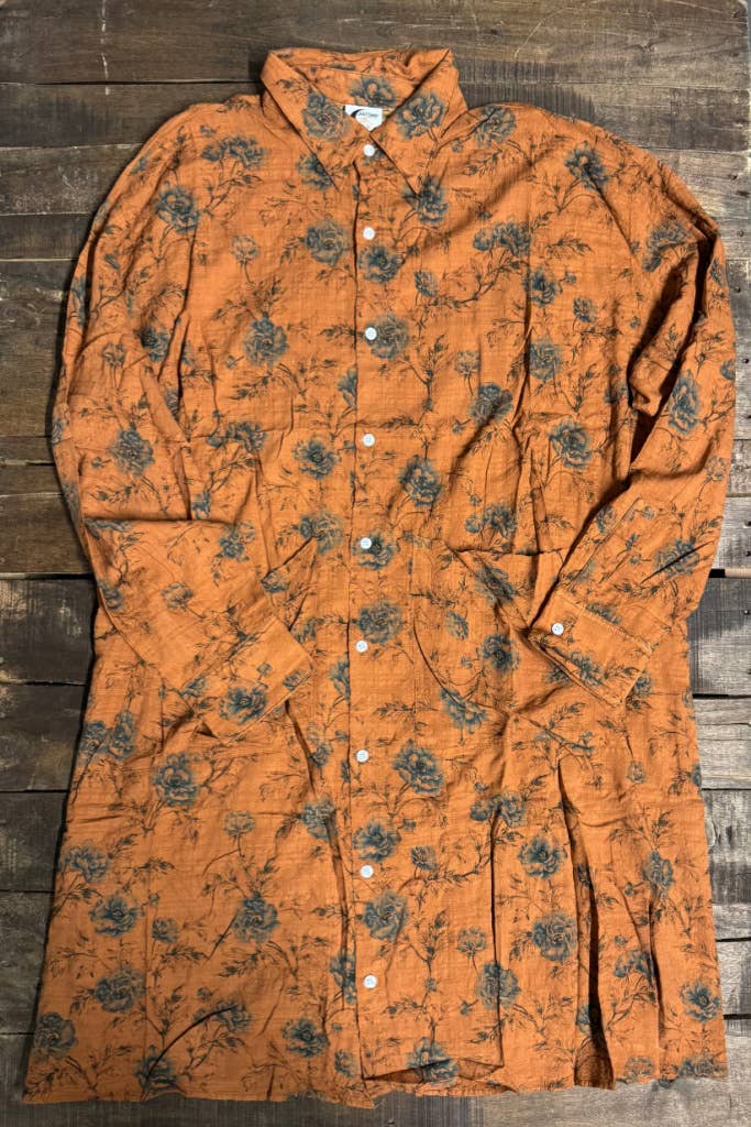 Cottage Meadows Duster Jacket in Orange Sky