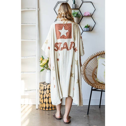Star Girl Button down Duster Jacket