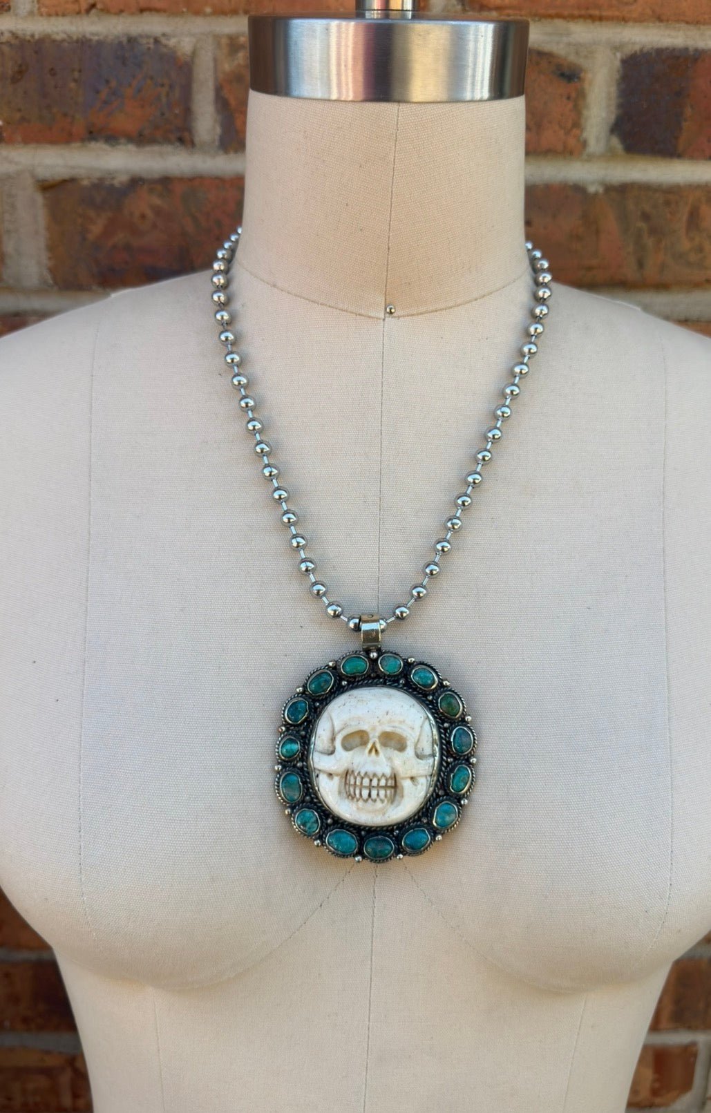 Daisy After Dark Skull Necklace - Boho Wanderlust Boutique Boho Wanderlust Boutique