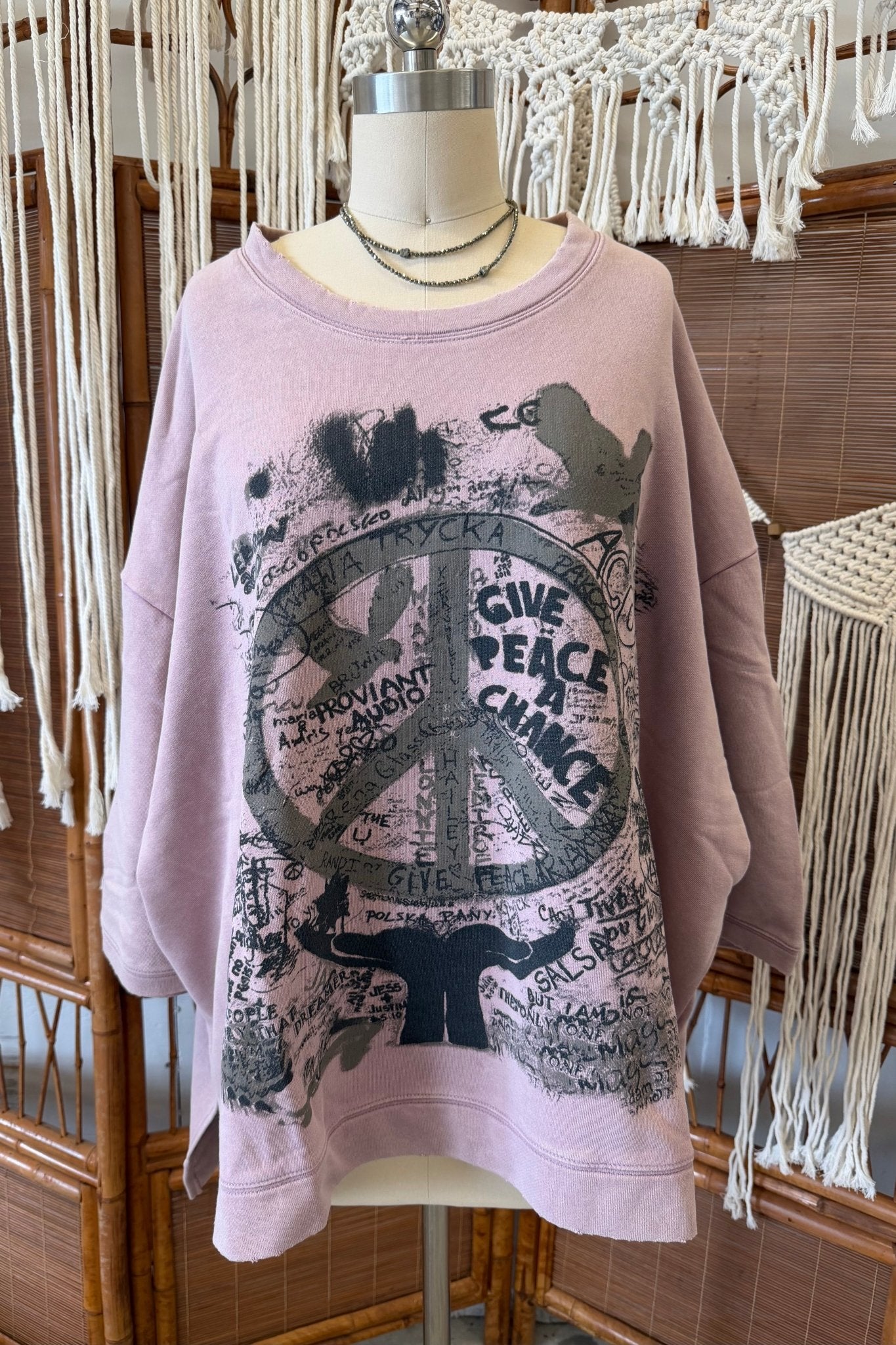 Dance With The Moon Sweatshirt Peace - ivyandlavyboutique Jaded Gypsy