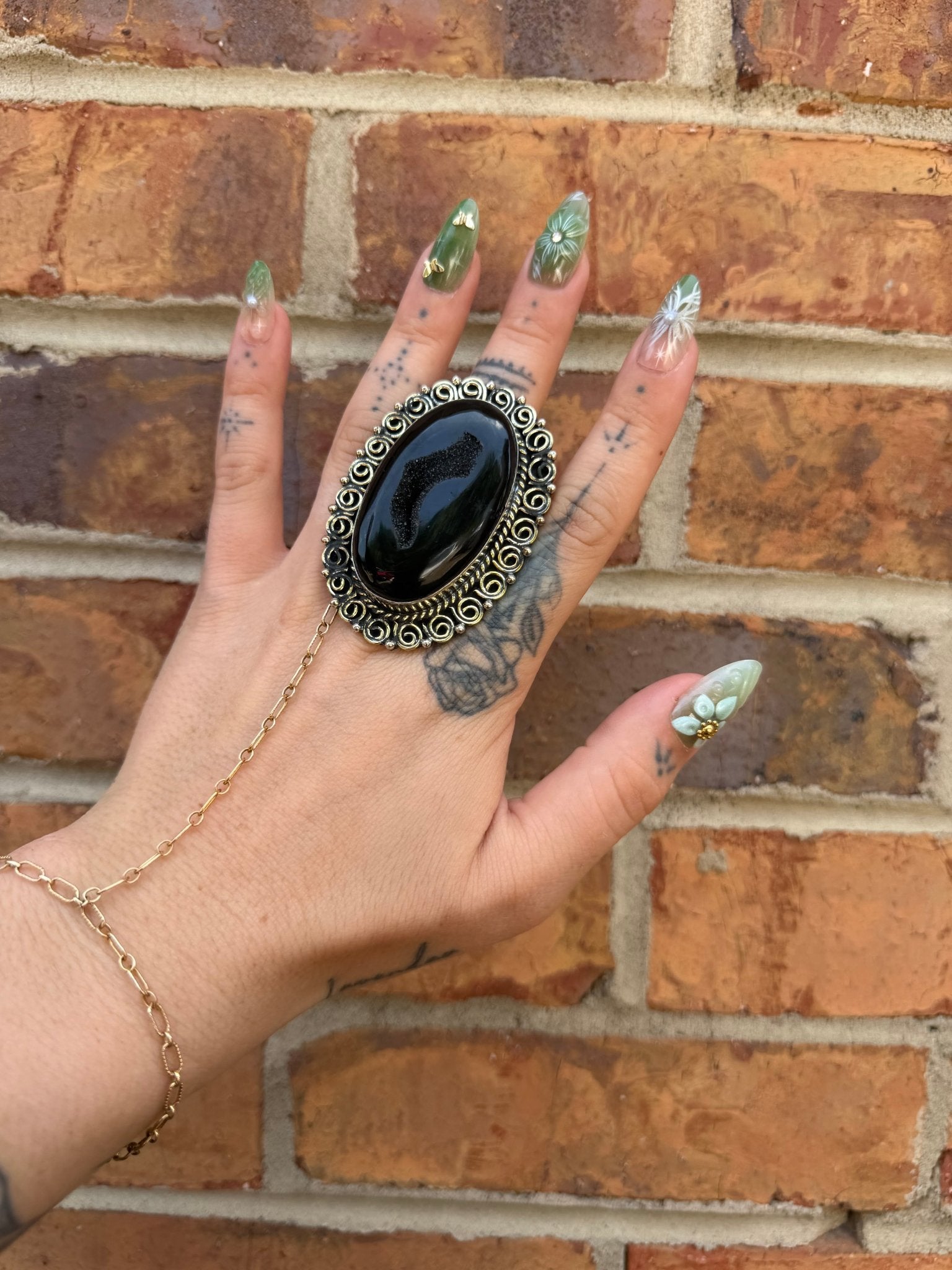 Dark Bliss Geode Ring - ivyandlavyboutique ivyandlavyboutique