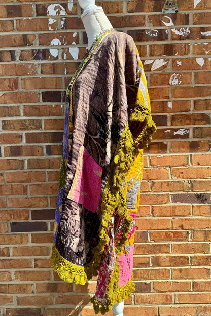 Day Dreamer Kantha Poncho Top - Combo 5 - ivyandlavyboutique Kathmandu Imports