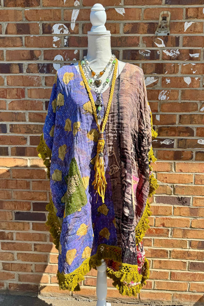 Day Dreamer Kantha Poncho Top - Combo 5 - ivyandlavyboutique Kathmandu Imports