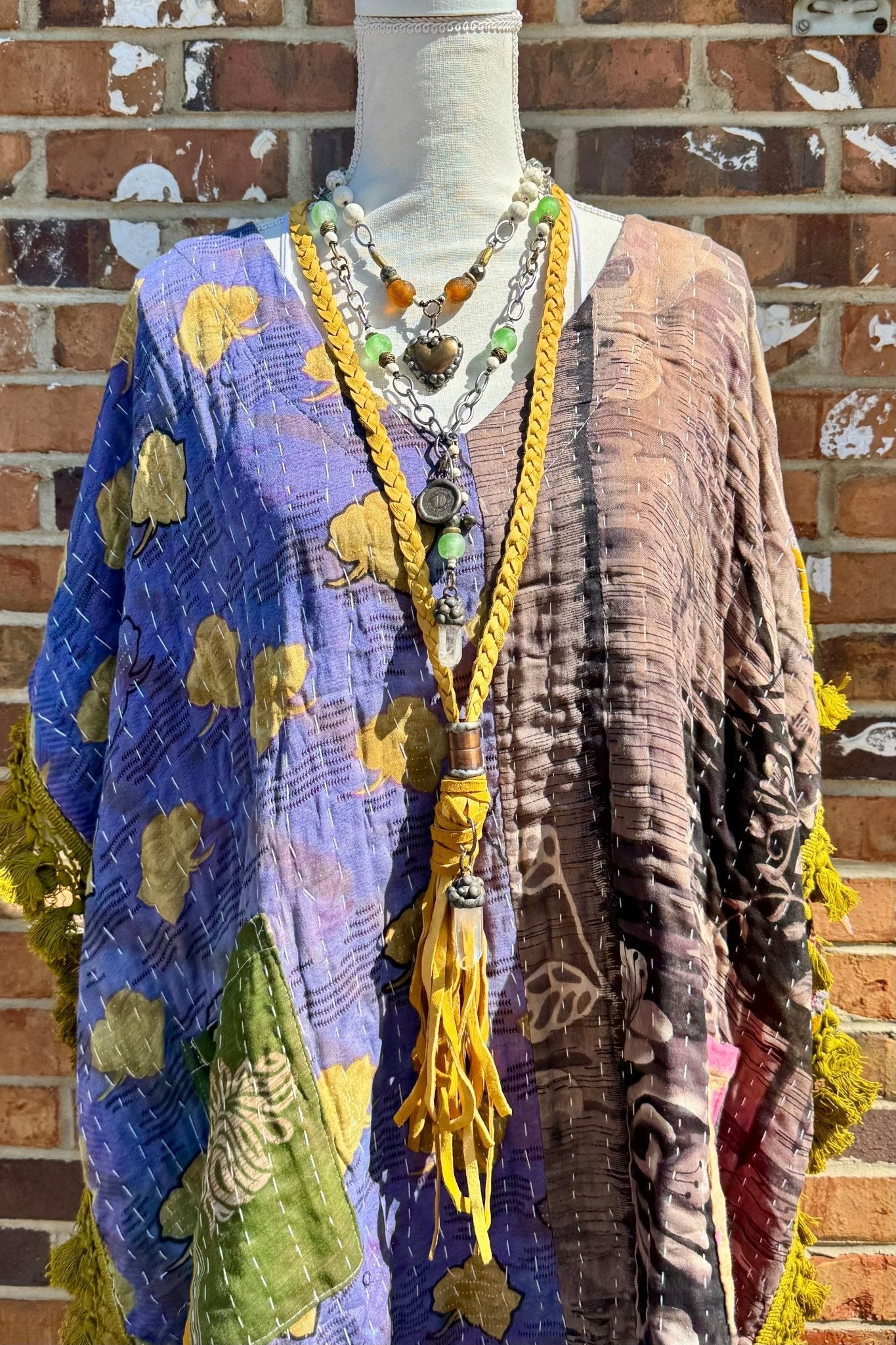 Day Dreamer Kantha Poncho Top - Combo 5 - ivyandlavyboutique Kathmandu Imports