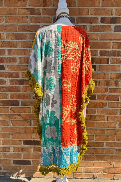 Day Dreamer Kantha Poncho Top - Combo 6 - ivyandlavyboutique Kathmandu Imports