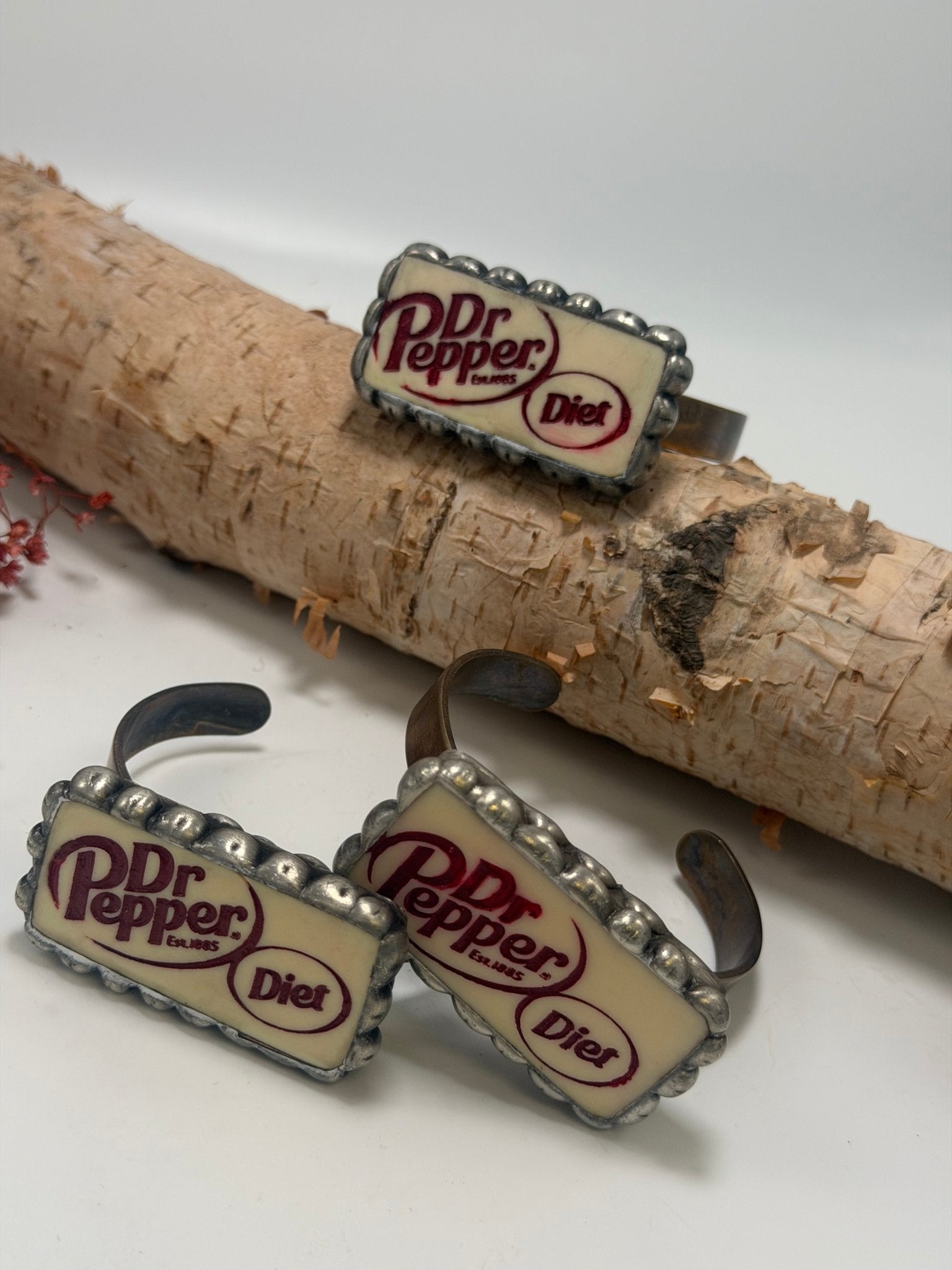 Diet Dr Pepper Domino Cuff Bracelet - ivyandlavyboutique ivyandlavyboutique