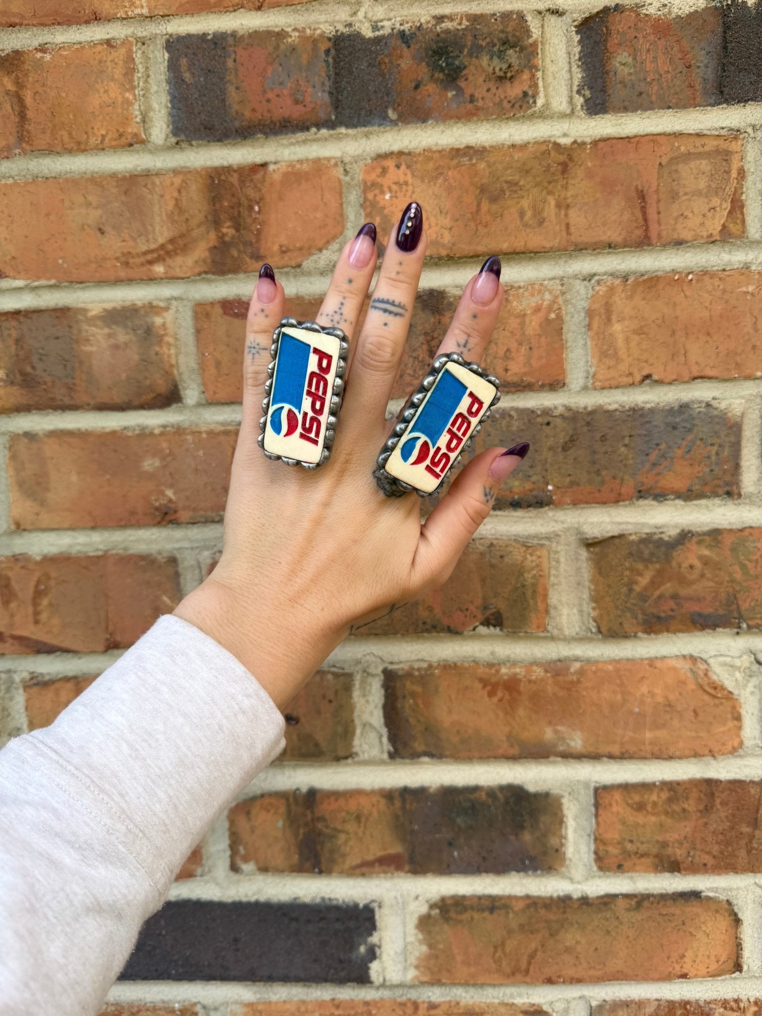 Diet Pepsi & Pepsi Domino Cuff Bracelet or Ring - ivyandlavyboutique ivyandlavyboutique