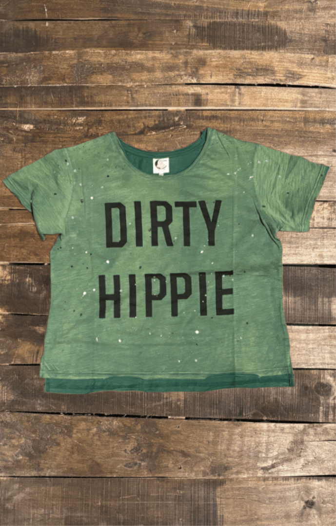 Dirty Hippie Tee in Vintage Emerald - ivyandlavyboutique Jaded Gypsy
