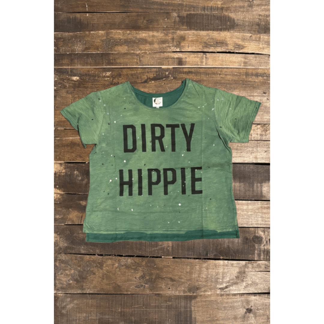 Dirty Hippie Tee - Vintage Emerald - ivyandlavyboutique Jaded Gypsy