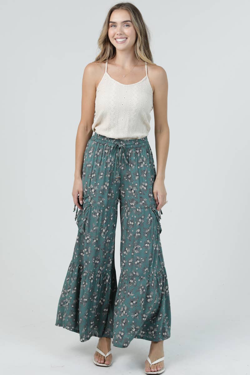 Ditsy Daze Floral Pant - ivyandlavyboutique ANGIE