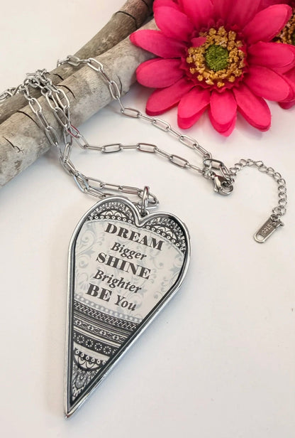 Dolly Large Heart Pendant Necklace - ivyandlavyboutique Spirit Lala