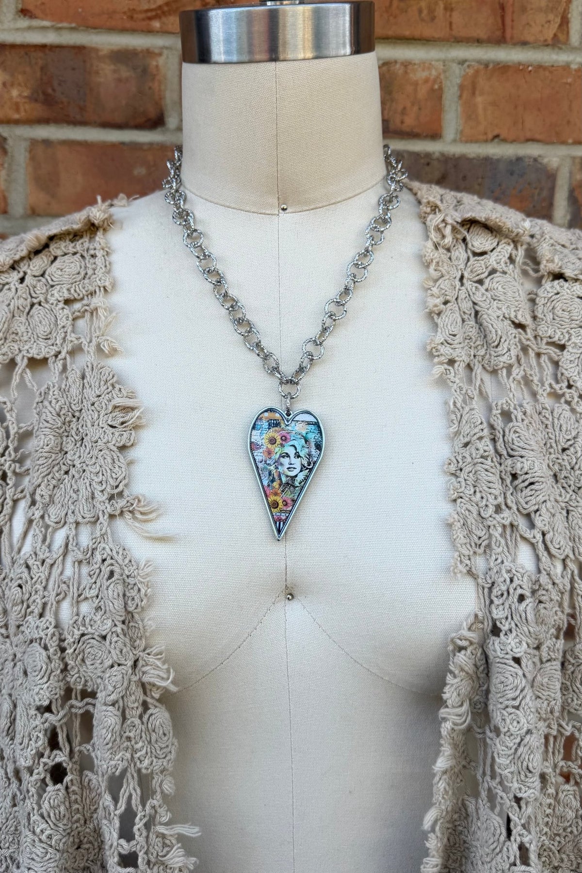 Dolly Large Reversible Heart Pendant Necklace - ivyandlavyboutique Spirit Lala