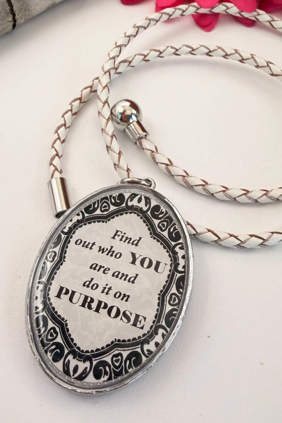 Dolly Pink Extra Large Oval Pendant Necklace - ivyandlavyboutique Spirit Lala