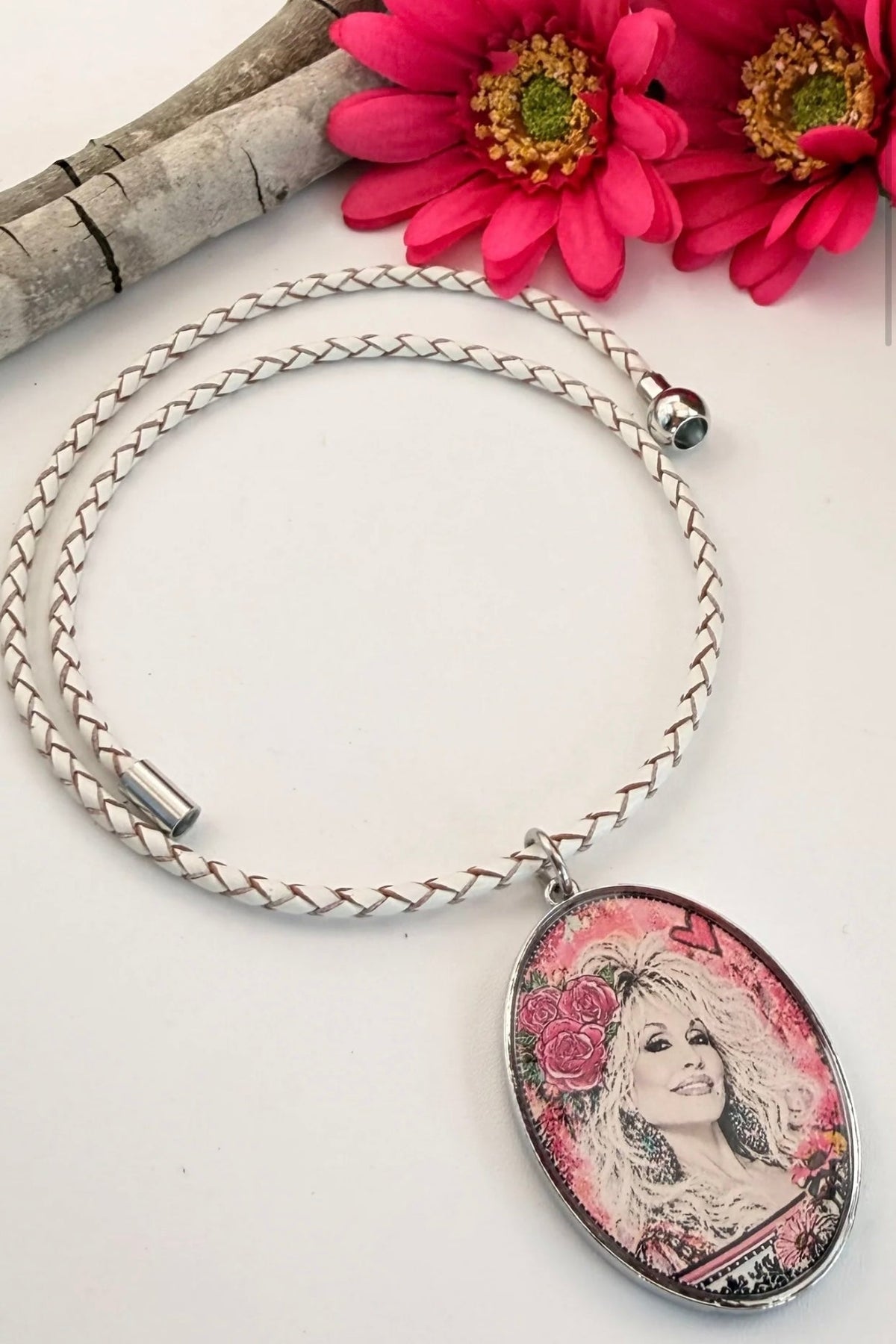 Dolly Pink Extra Large Oval Pendant Necklace - ivyandlavyboutique Spirit Lala