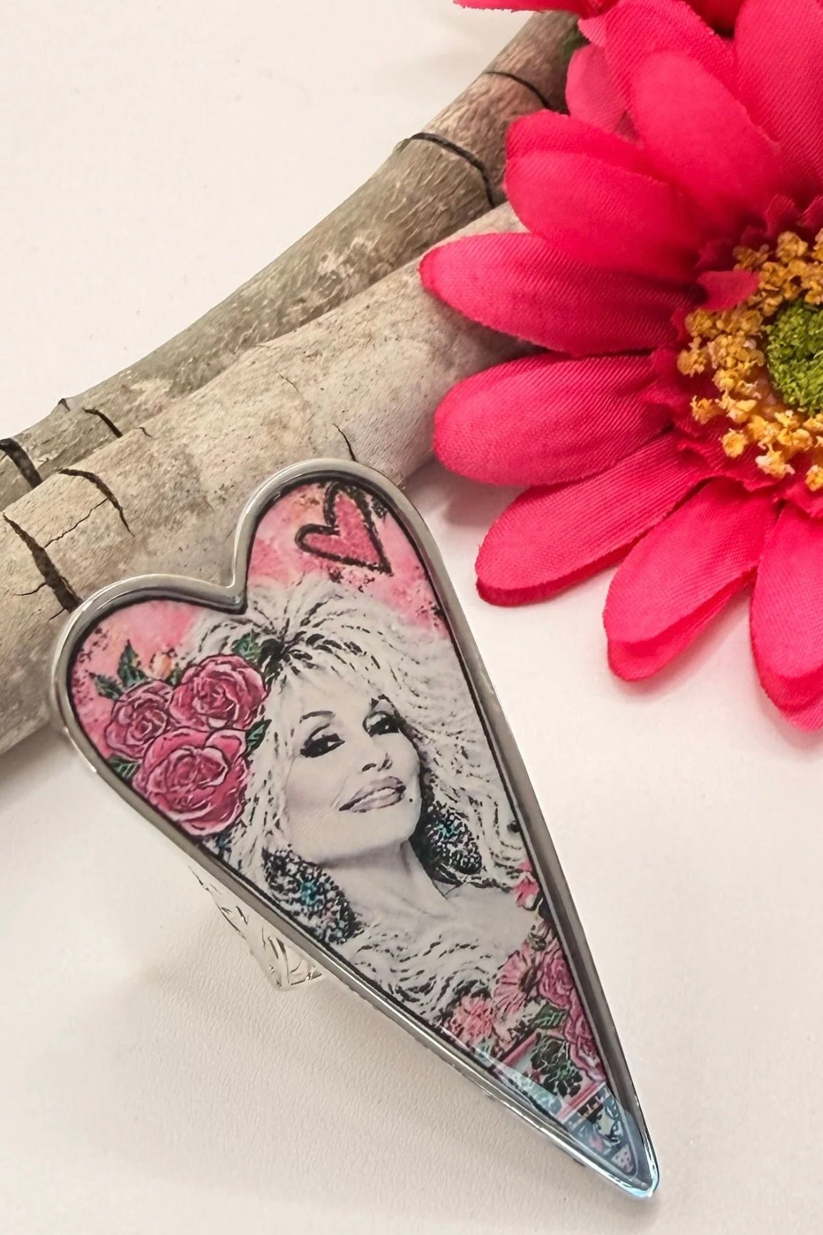 Dolly Pink Heart Adjustable Ring - ivyandlavyboutique Spirit Lala