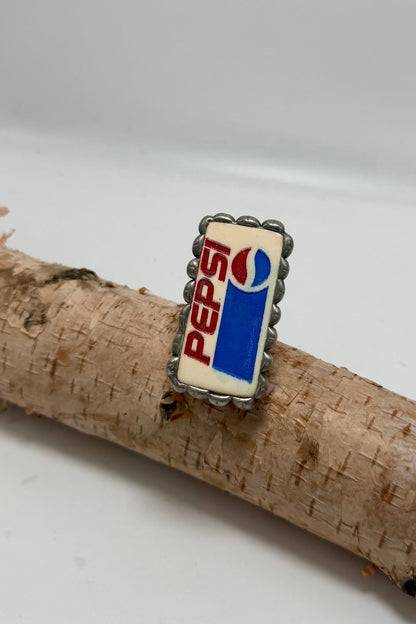 Domino Diet Pepsi Metal Rings - ivyandlavyboutique Art by Amy