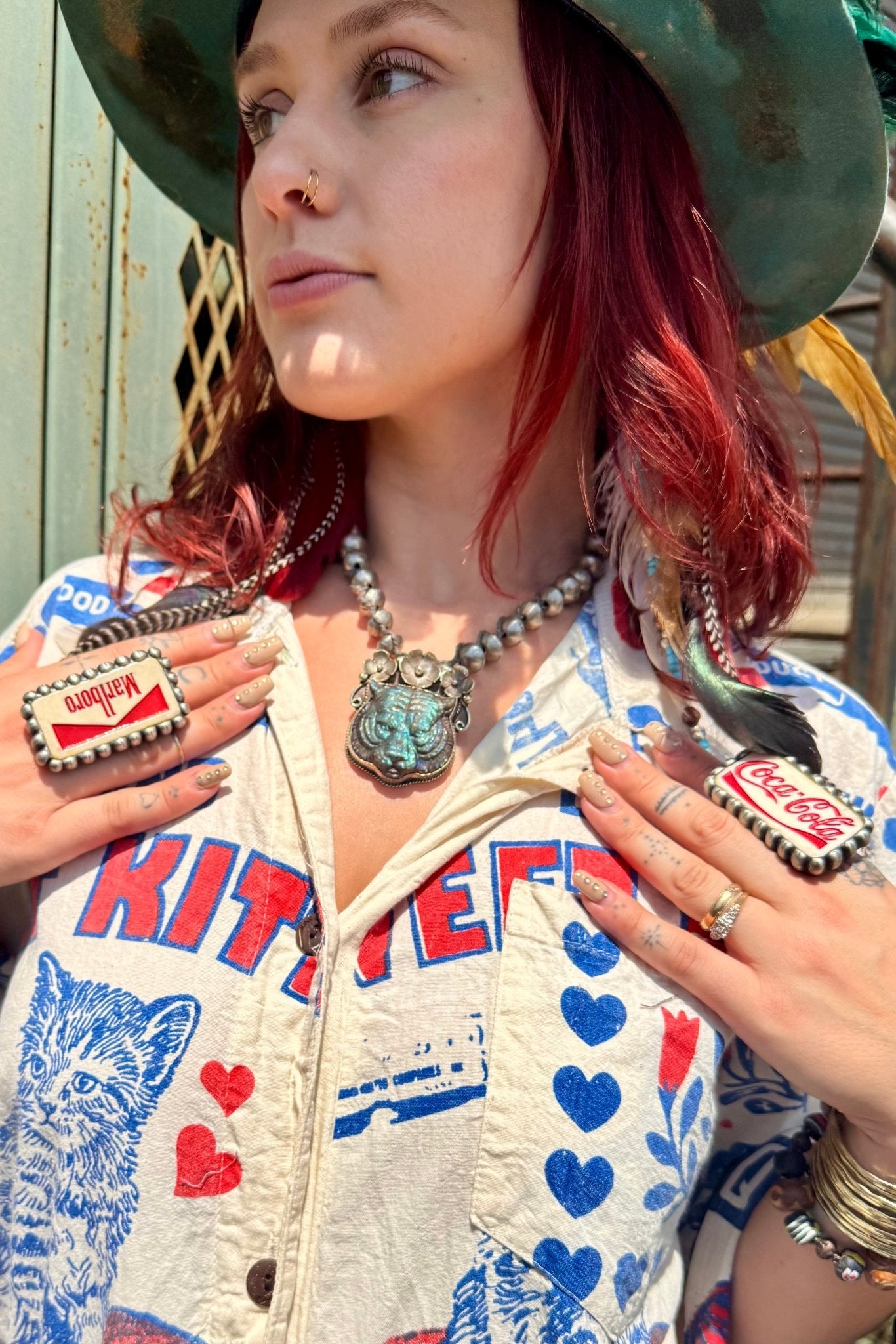 Domino Metal Rings - ivyandlavyboutique Art by Amy