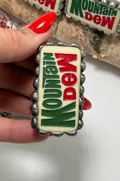 Domino Mountain Dew Metal Cuff - ivyandlavyboutique Art by Amy