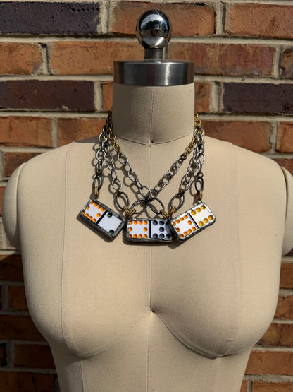 Domino Necklace - Plain Back Gold Stainless - ivyandlavyboutique ivyandlavyboutique