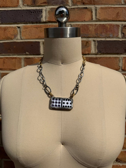 Domino Necklace - Plain Back Gold Stainless - ivyandlavyboutique ivyandlavyboutique