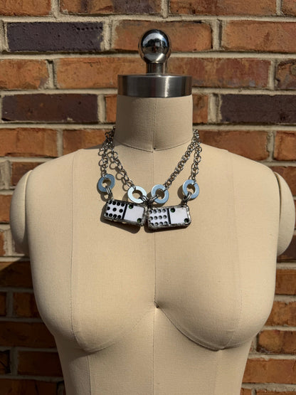 Domino Necklace - Plain Back Stainless - ivyandlavyboutique ivyandlavyboutique