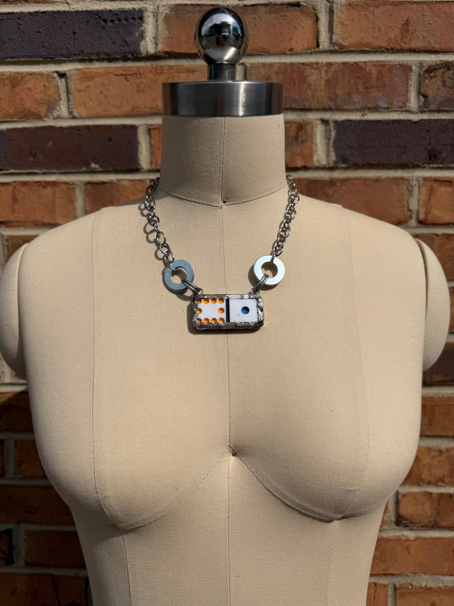 Domino Necklace - Plain Back Stainless - ivyandlavyboutique ivyandlavyboutique