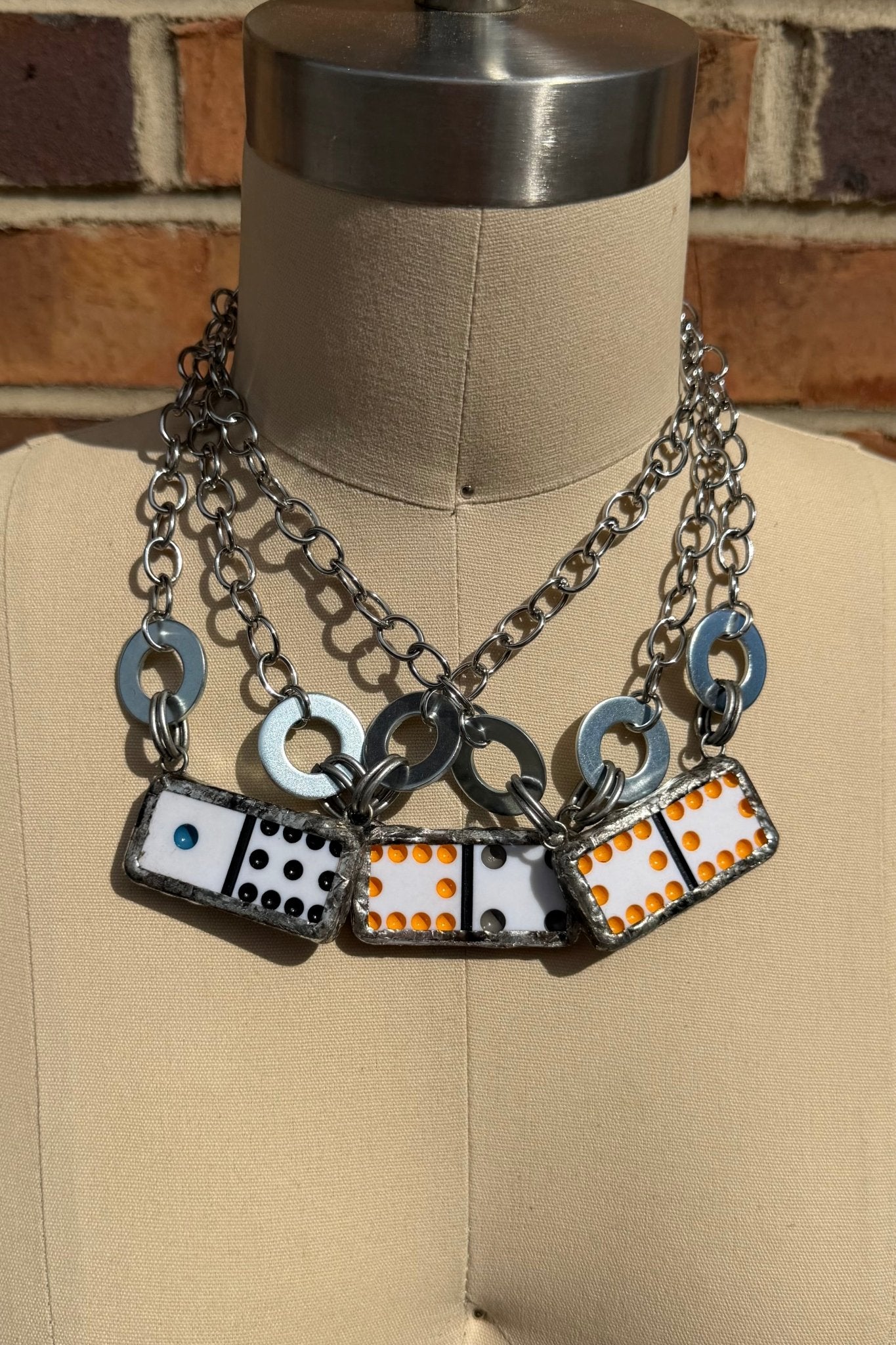 Domino Necklace - Plain Back Stainless - ivyandlavyboutique ivyandlavyboutique