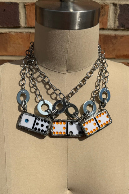Domino Necklace - Plain Back Stainless - ivyandlavyboutique ivyandlavyboutique