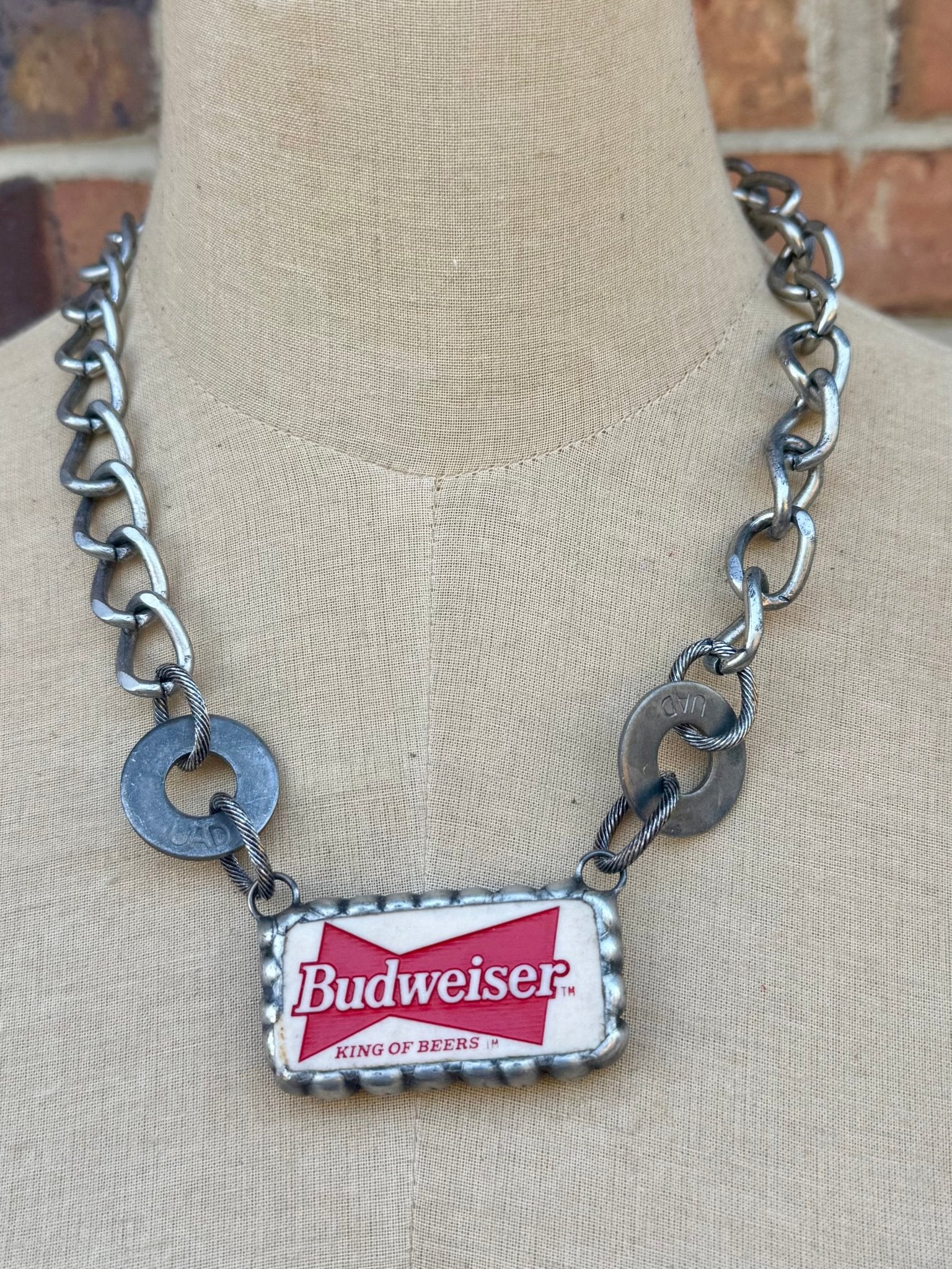 Dominos Budweiser Necklace - ivyandlavyboutique ivyandlavyboutique