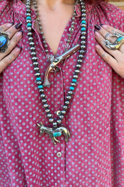 Donkey on the Run Necklace - ivyandlavyboutique Art by Amy