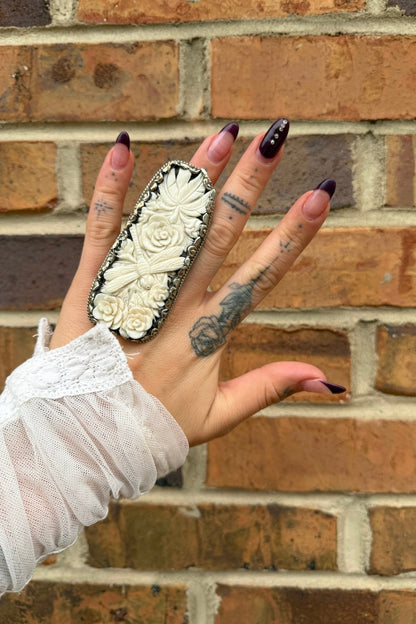 Dragonfly Floral BIG Ring - ivyandlavyboutique ivyandlavyboutique