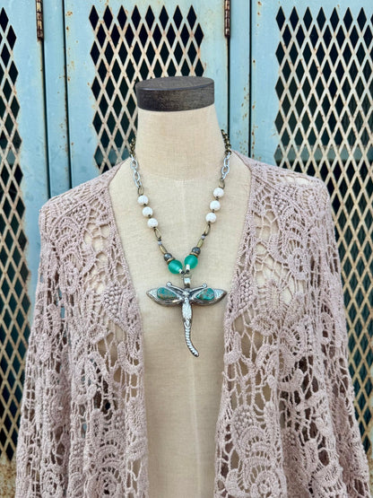 Dragonfly Insect Handmade Necklace - ivyandlavyboutique ivyandlavyboutique